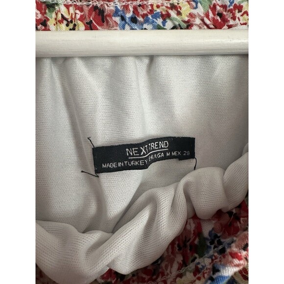 Next Trend Size 28 Mini Ruffle Floral Multicolor Lined Skirt Made In Turkey - Picture 4 of 8